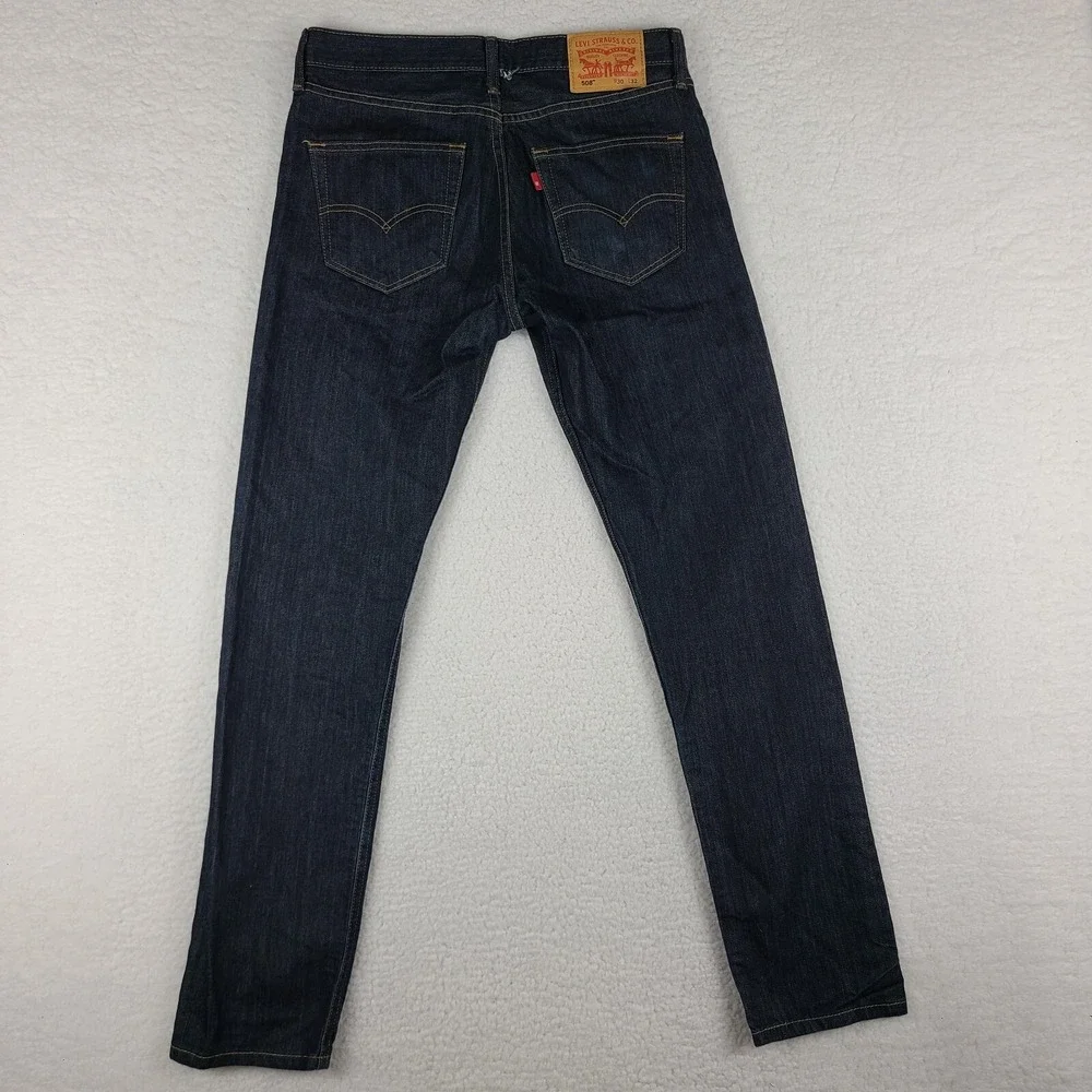 Levi's 508 Jeans Mens 30x32 Regular Tapered Fit‎ Blue Dark Wash